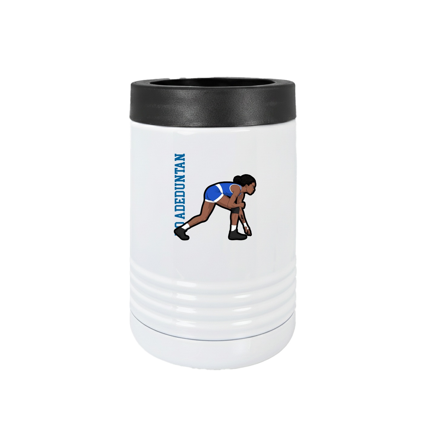Beverage Holder — Name Vertical in White
