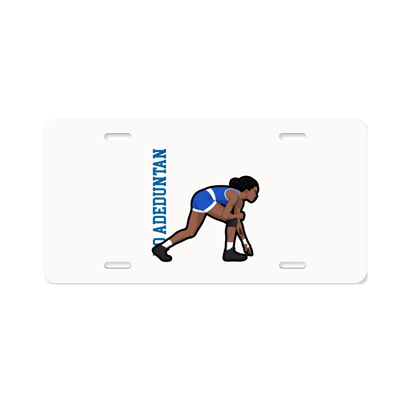 License Plate — Name Vertical in Classic