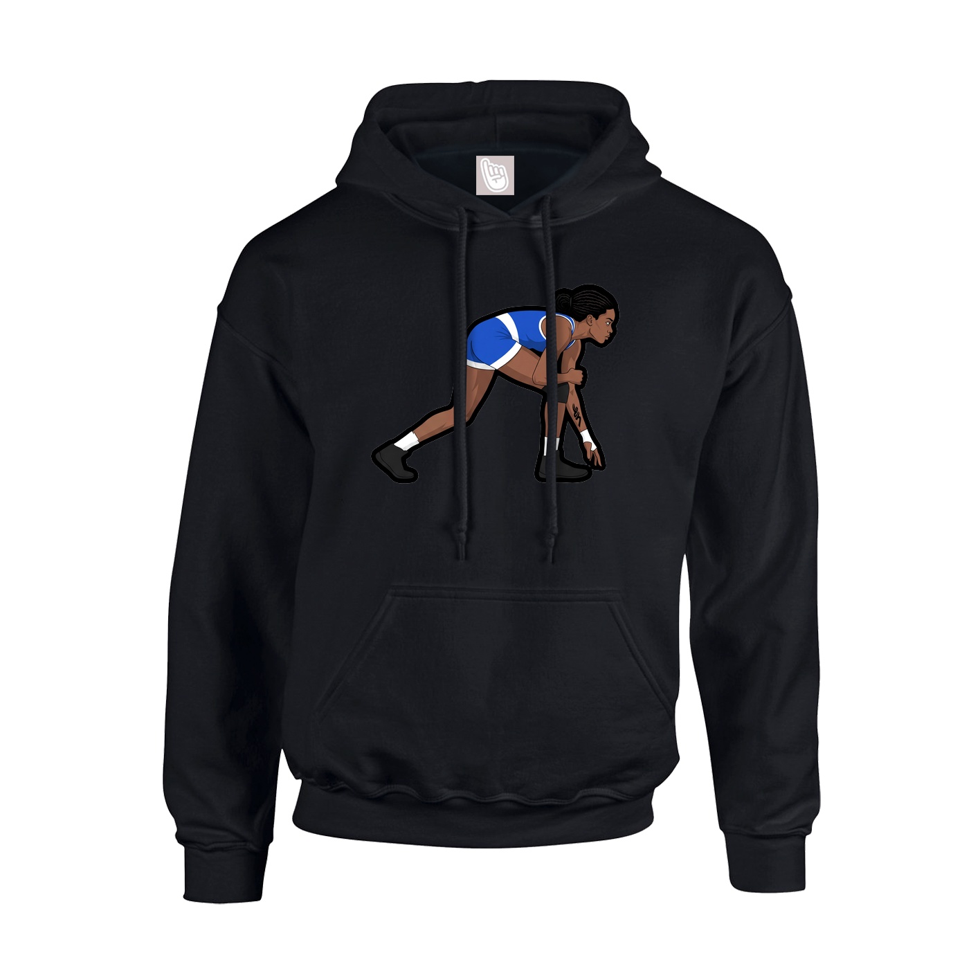 Youth Hoodie — Name Vertical in Black