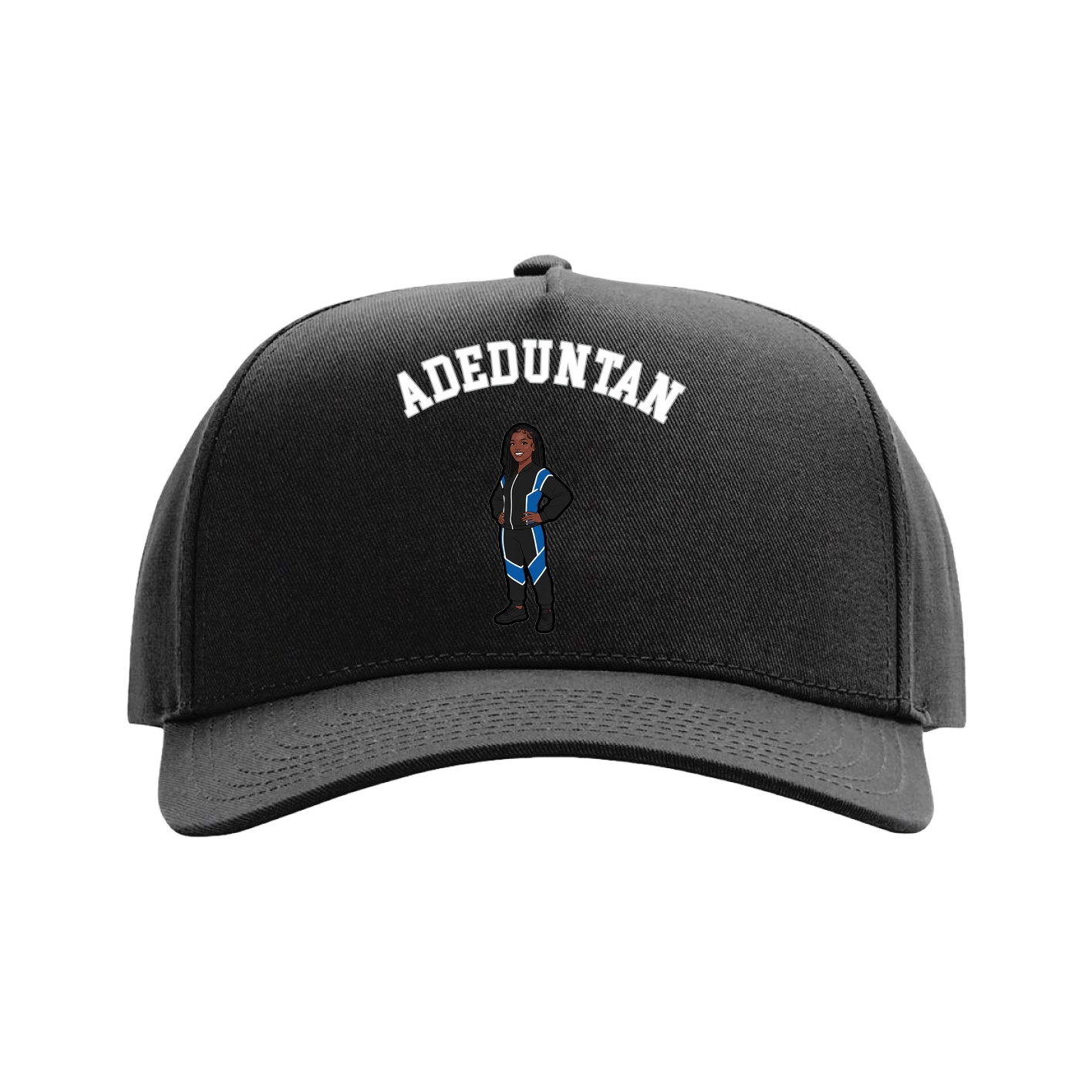 Full Fabric Five-Panel Champ Cap — Shirsey Arch in Black