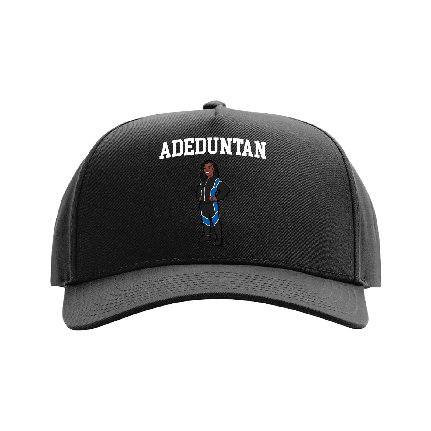 Full Fabric Five-Panel Champ Cap — Shirsey in Black