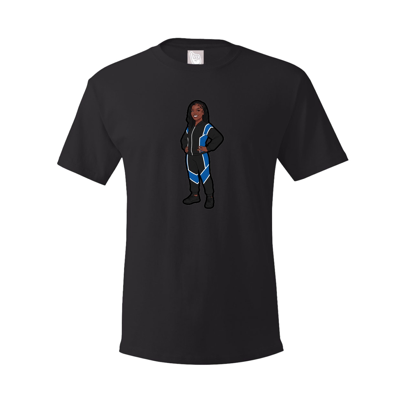 Tee — Name Vertical in Black