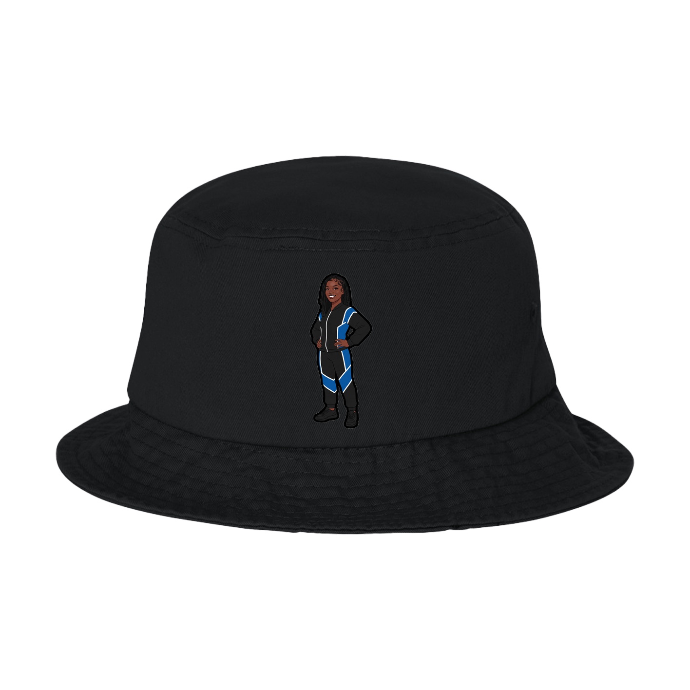 Bucket Cap — Name Vertical in Black