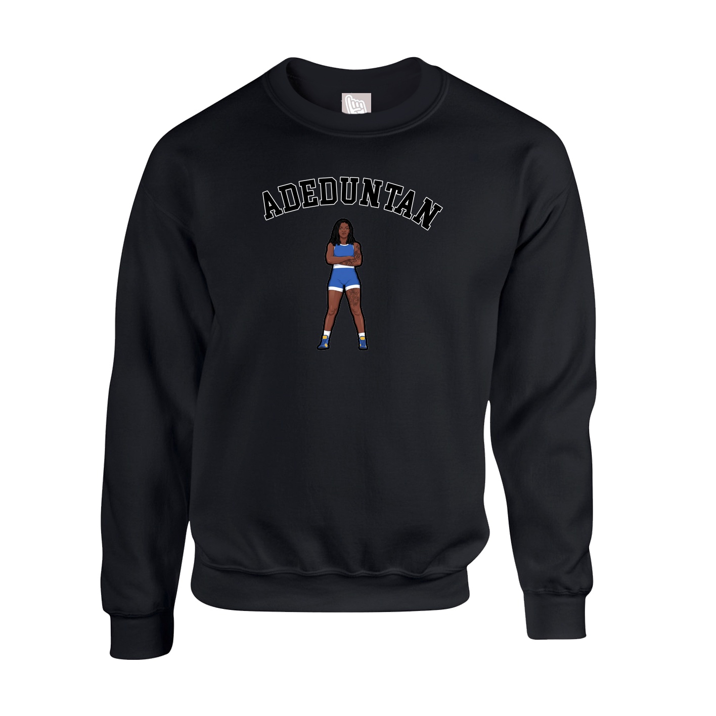 Fleece Crew — Shirsey Arch in Black