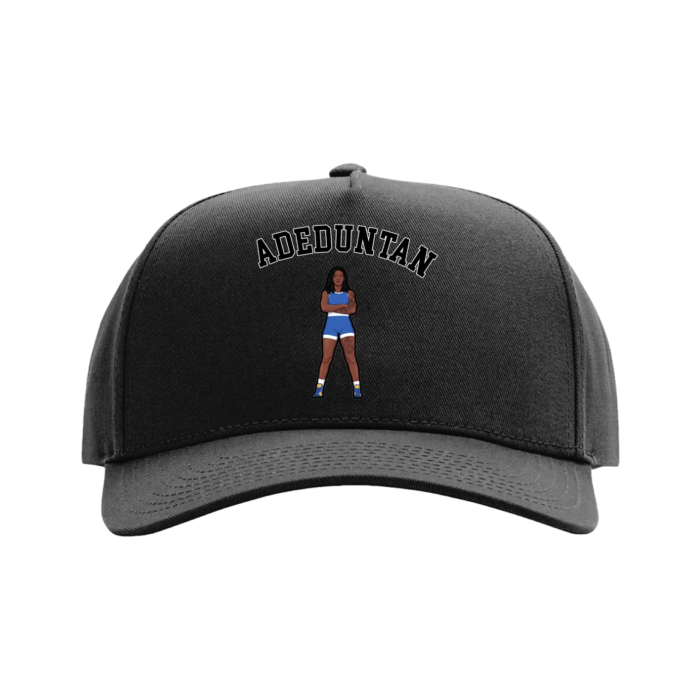 Full Fabric Five-Panel Champ Cap — Shirsey Arch in Black