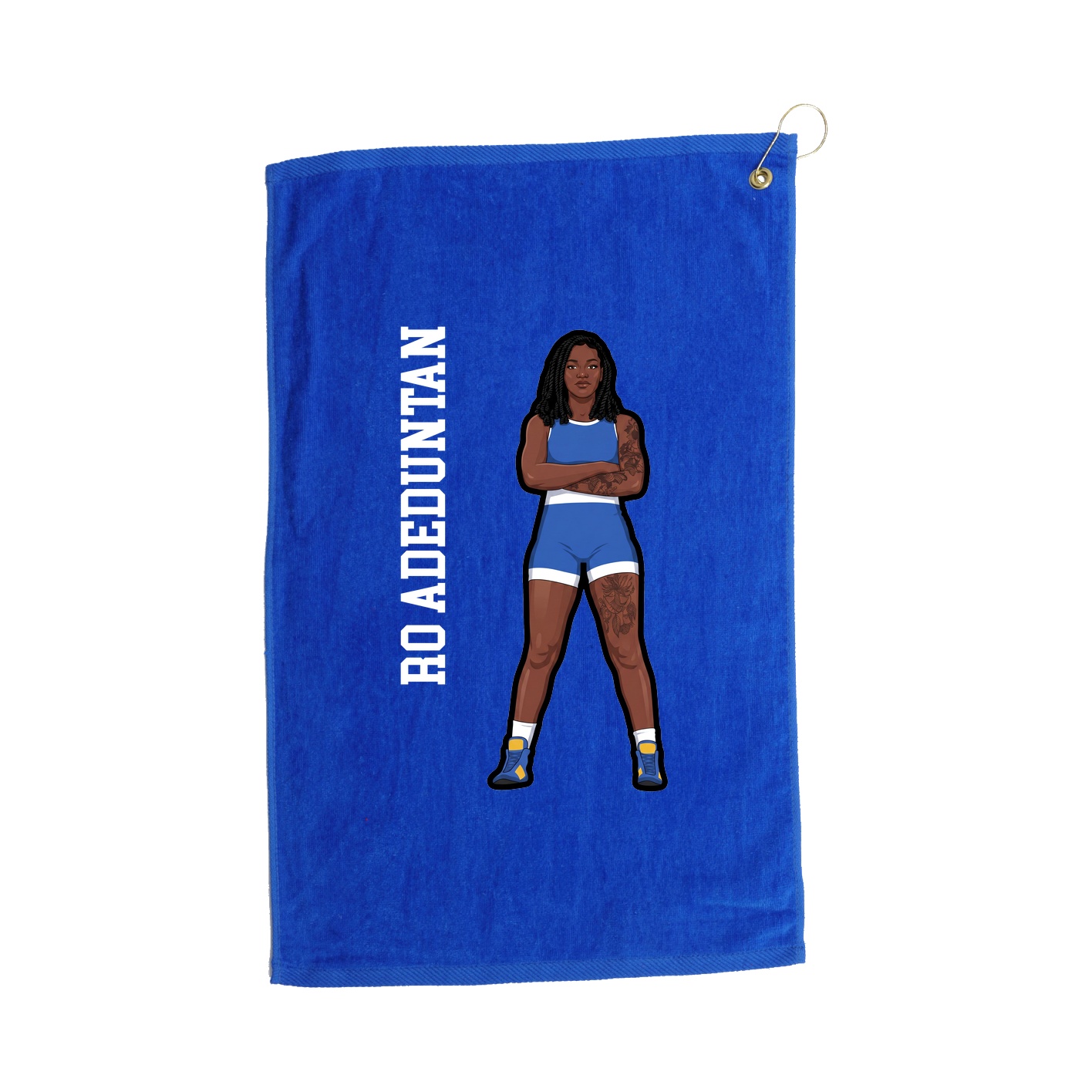 Golf Towel — Name Vertical in Royal