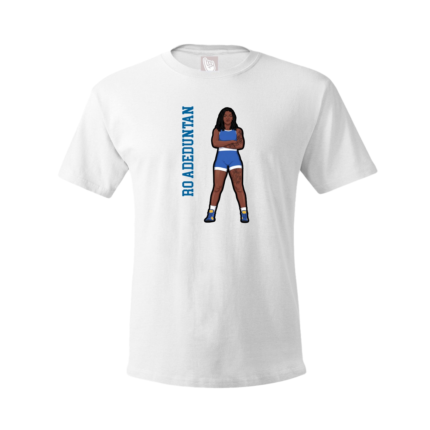 Tee — Name Vertical in White