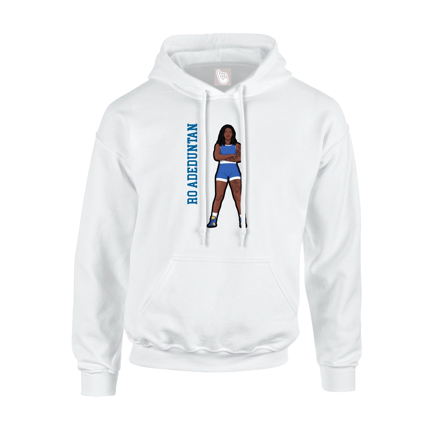 Youth Hoodie — Name Vertical in White