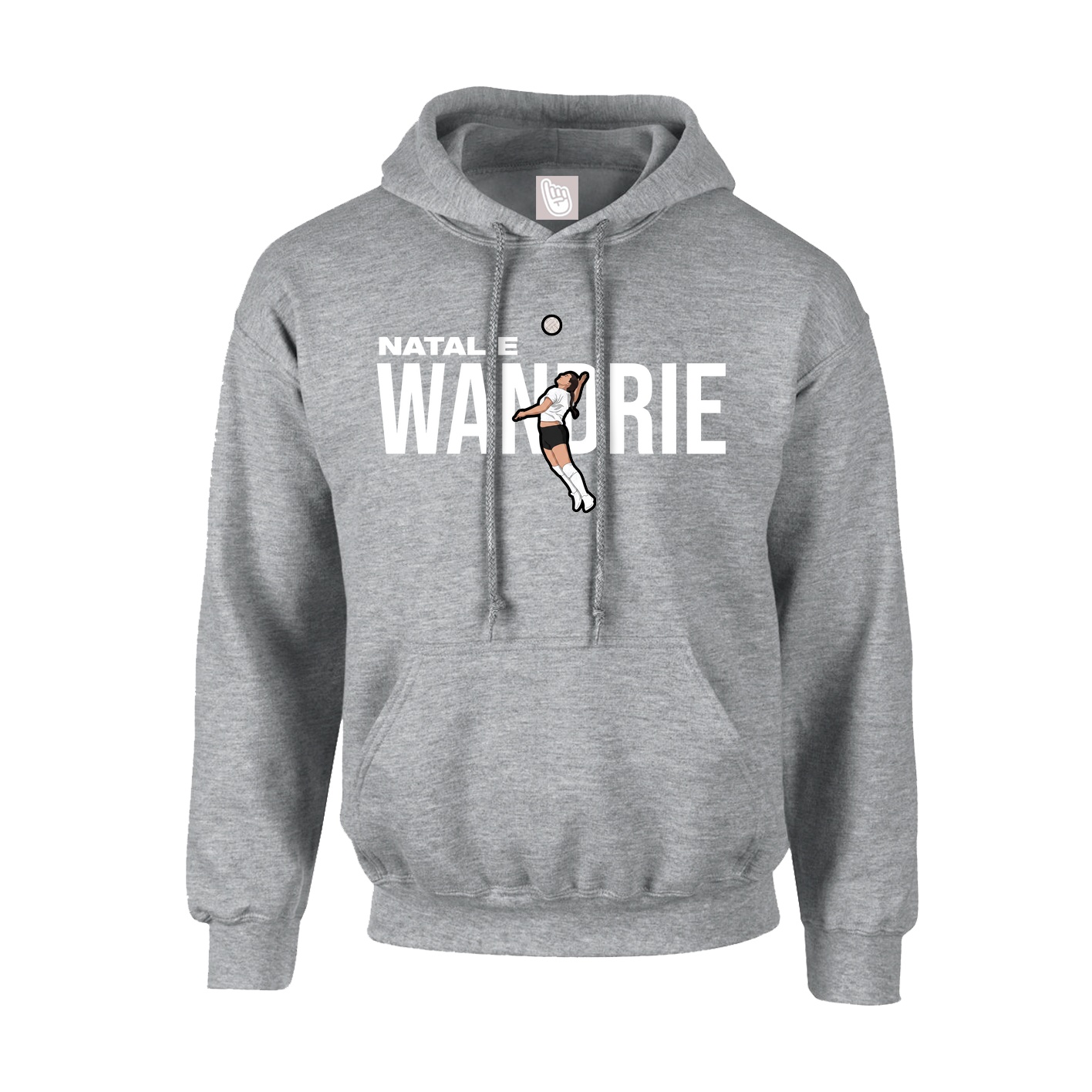 Youth Hoodie — Player Name in Grey