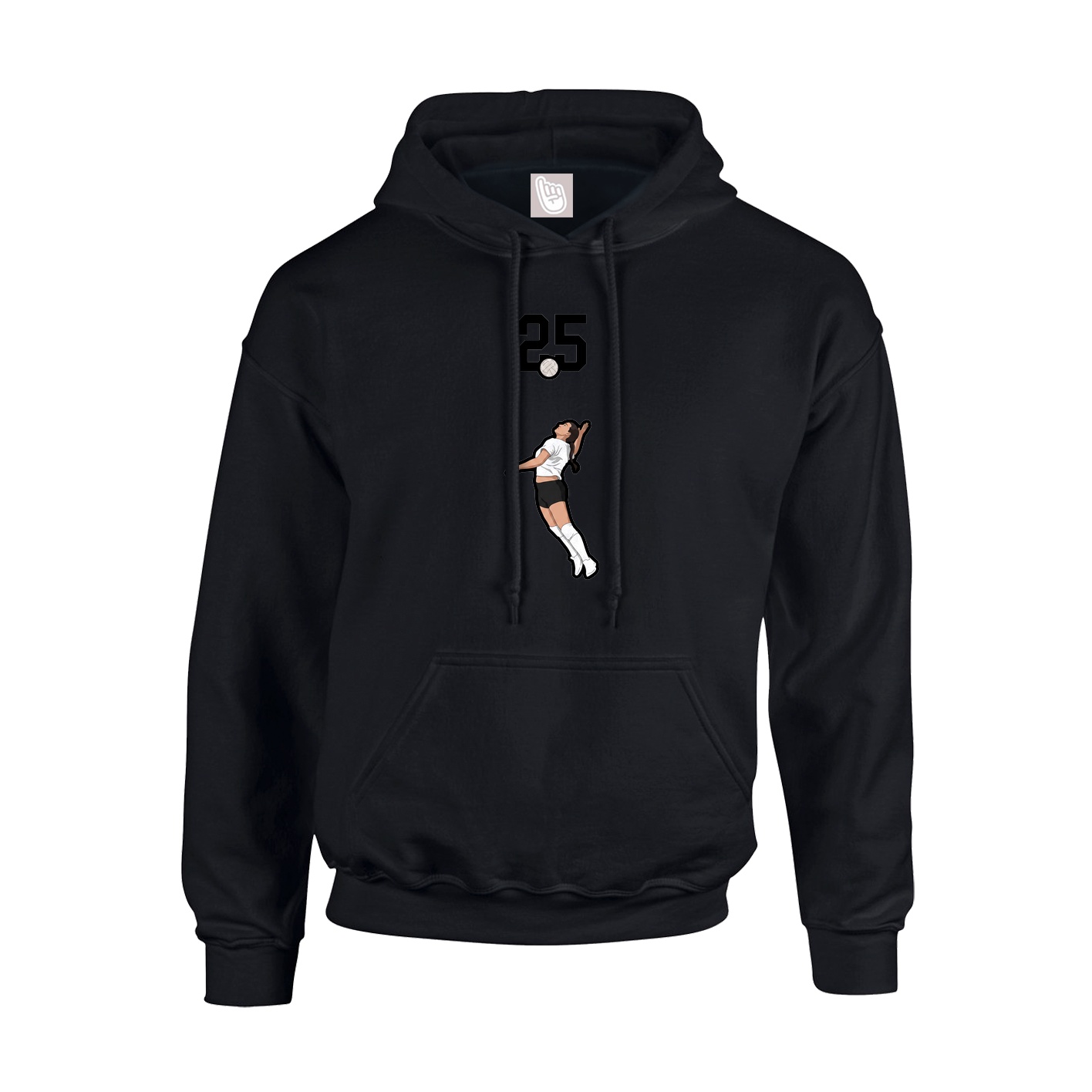 Hoodie — Number Top in Black