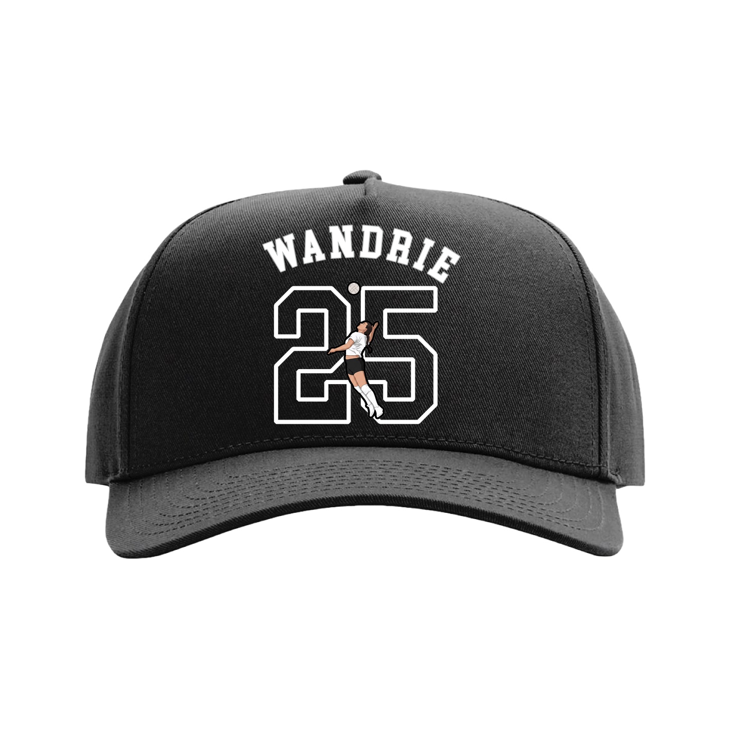 Full Fabric Five-Panel Champ Cap — Shirsey Arch in Black