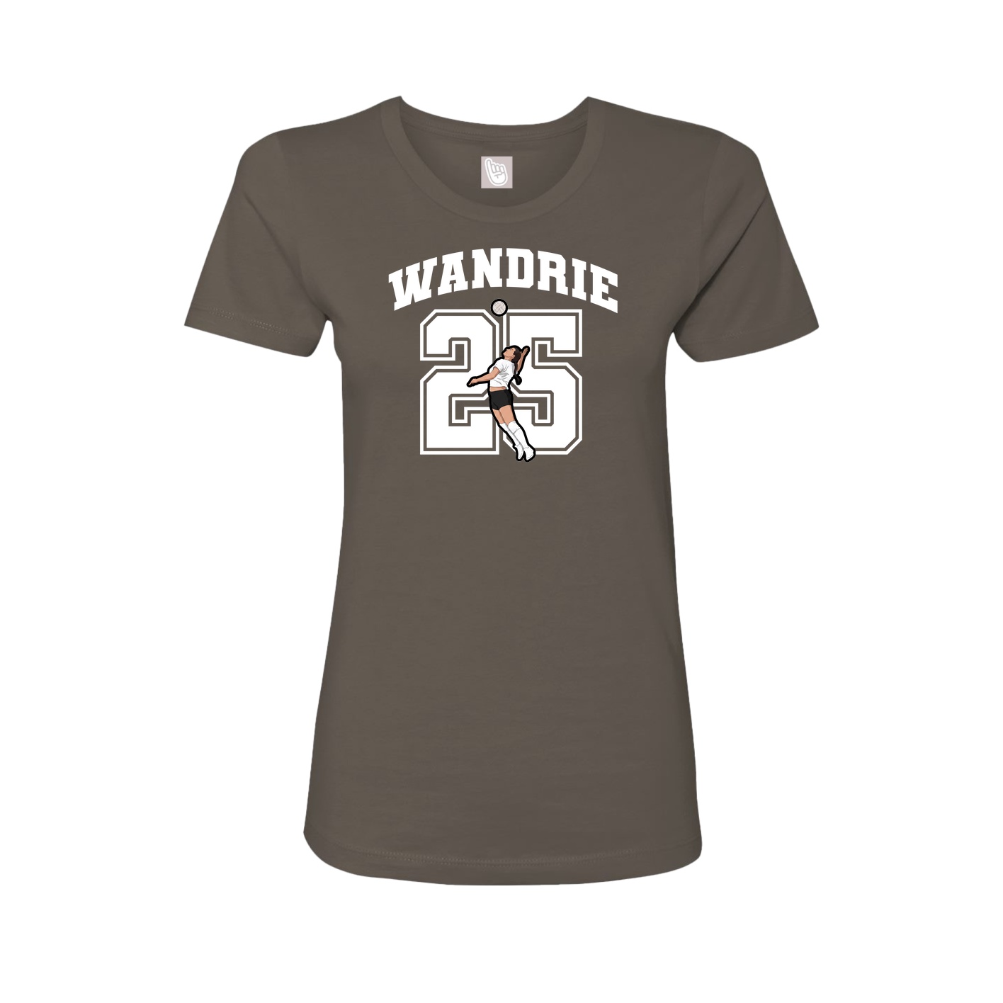 Fitted Women's Tee — Number in Grey