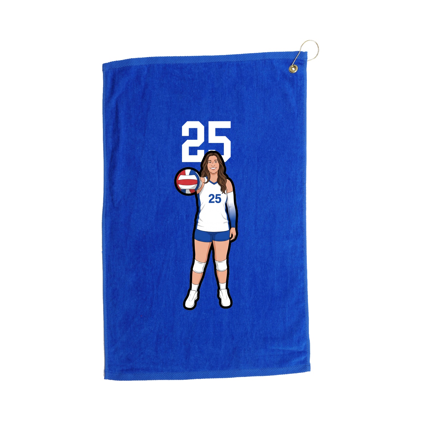 Golf Towel — Number Top in Royal