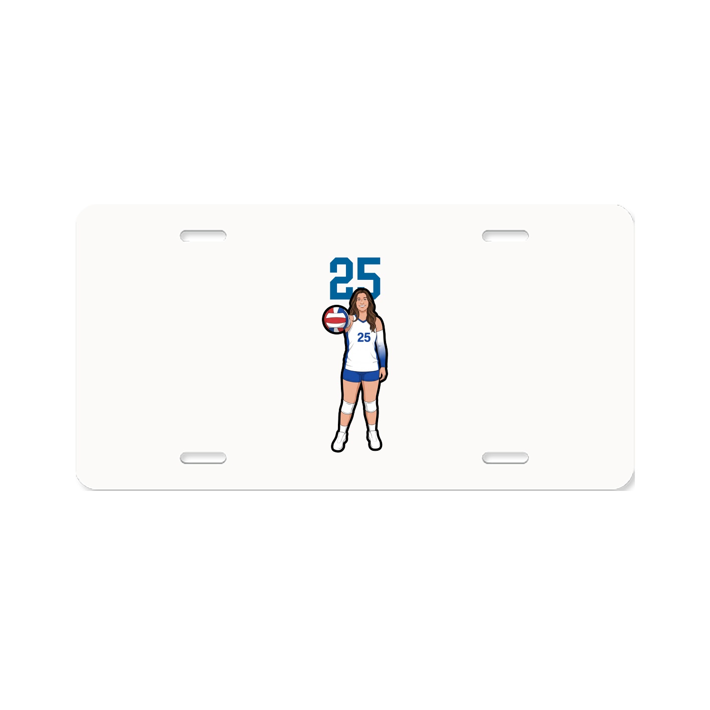 License Plate — Number Top in Classic