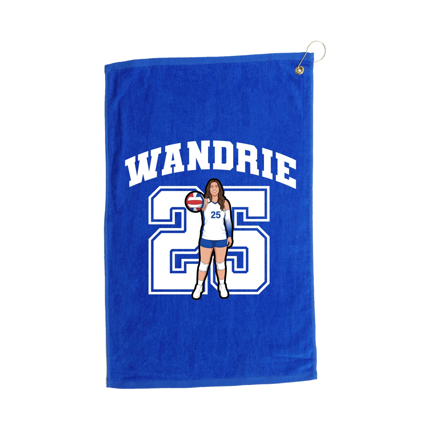 Golf Towel — Number in Royal