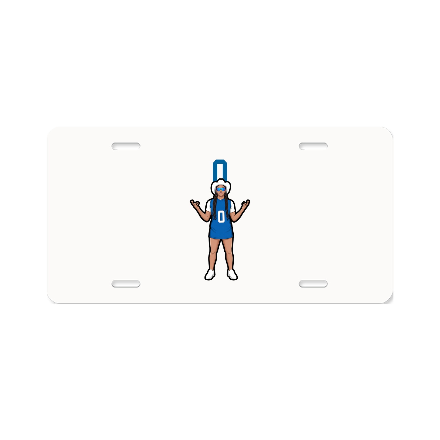 License Plate — Number Top in Classic