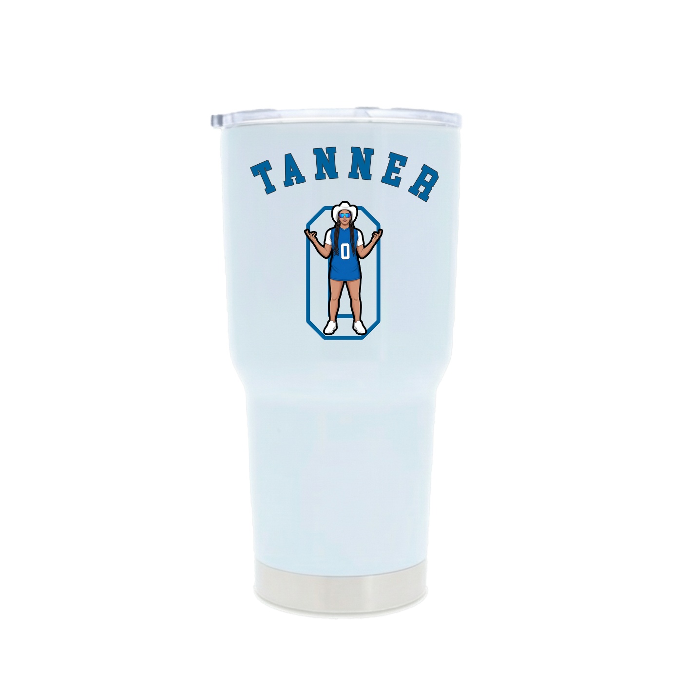 30oz Stainless Steel Tumbler — Shirsey Arch in White