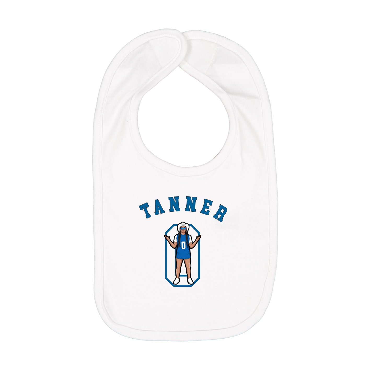 Infant Bib — Shirsey Arch in White