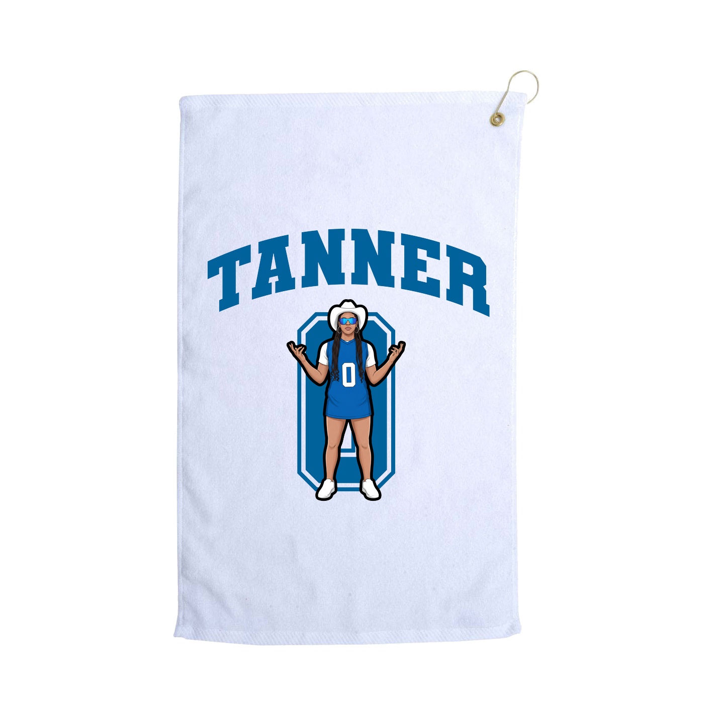 Golf Towel — Number in White