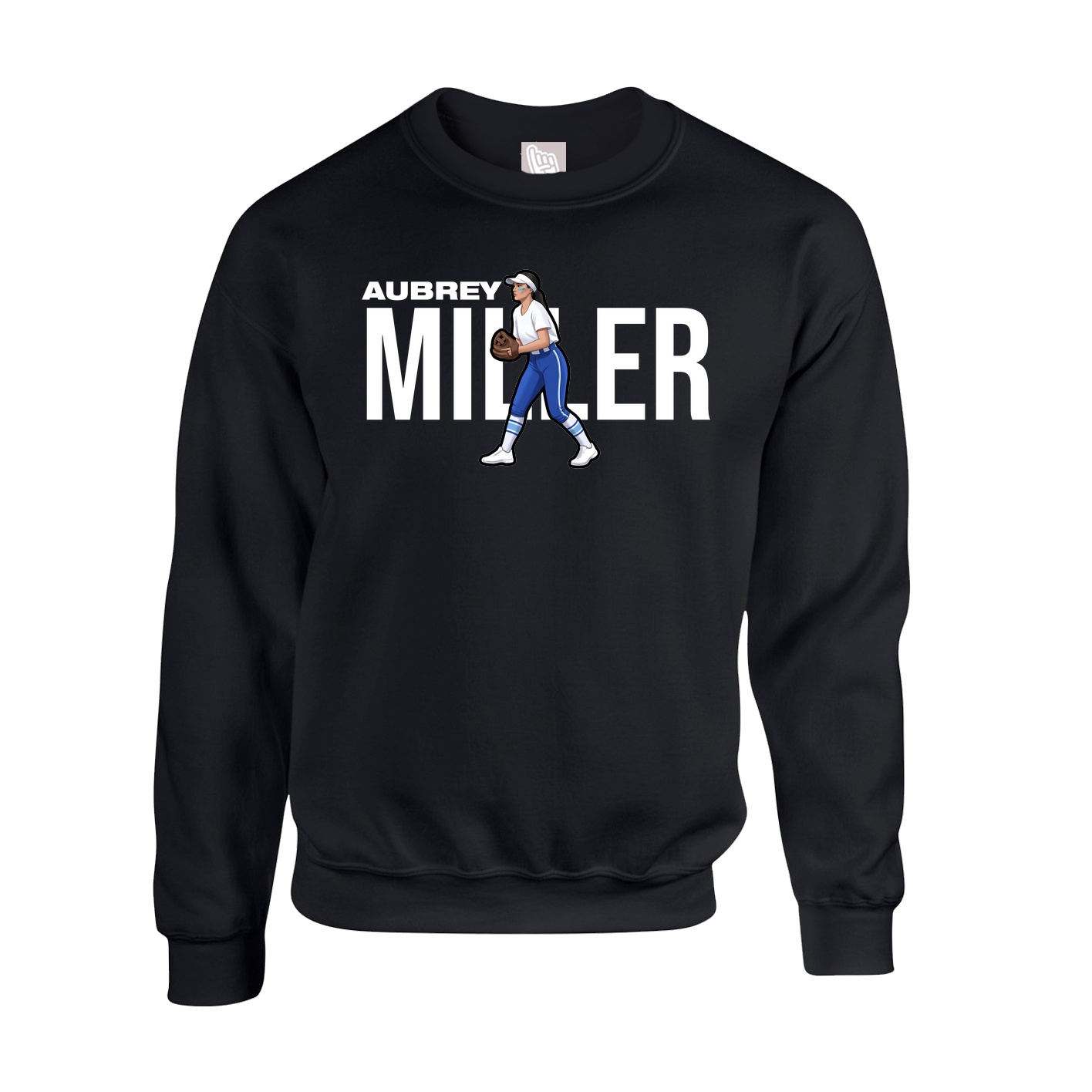 Fleece Crew — Player Name in Black