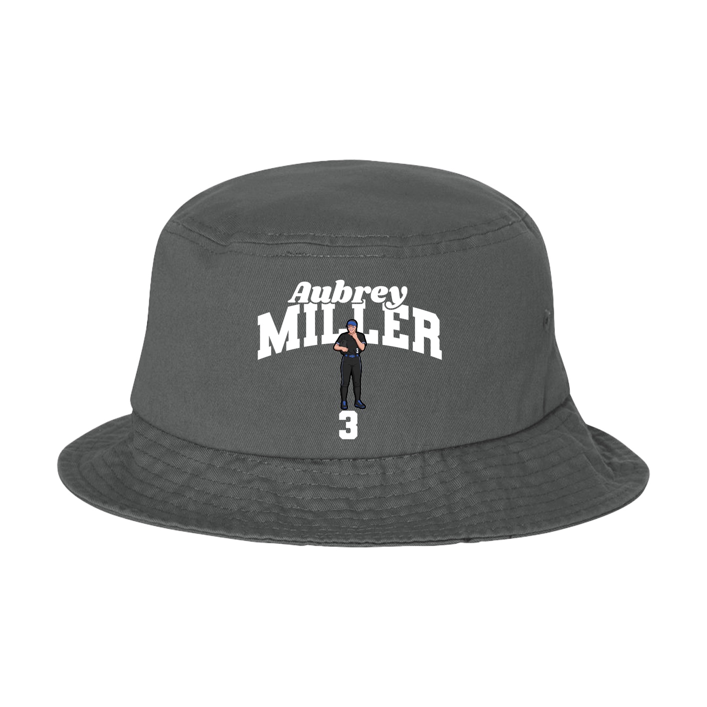 Bucket Cap — Signature Arch in Grey