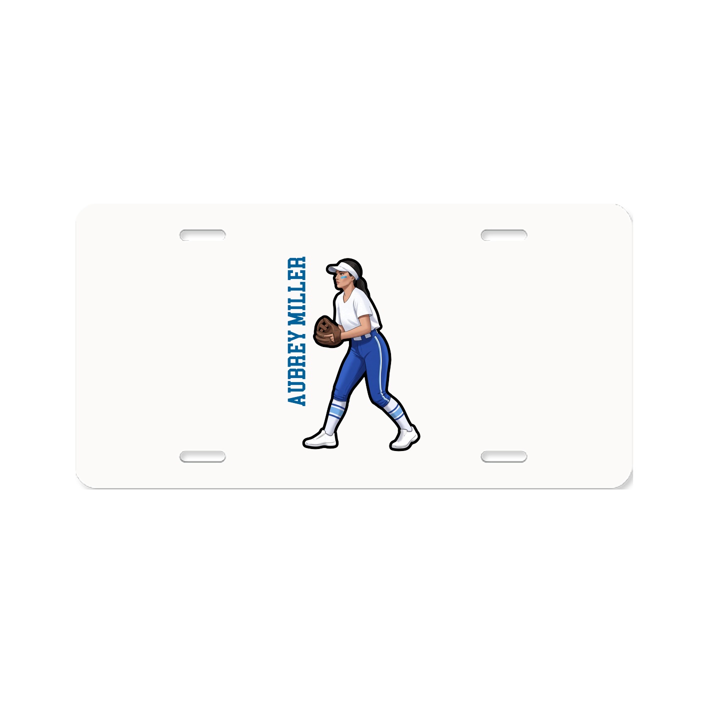 License Plate — Name Vertical in Classic