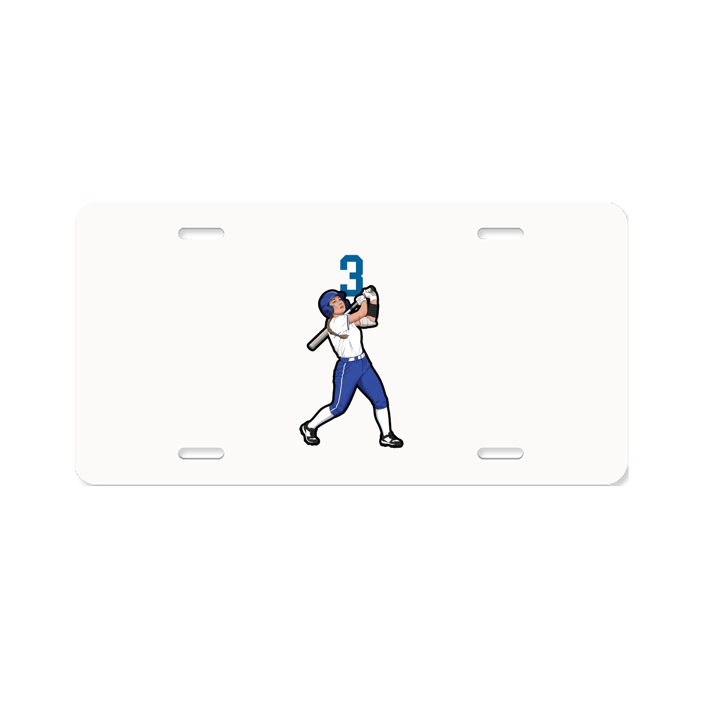 License Plate — Number Top in Classic