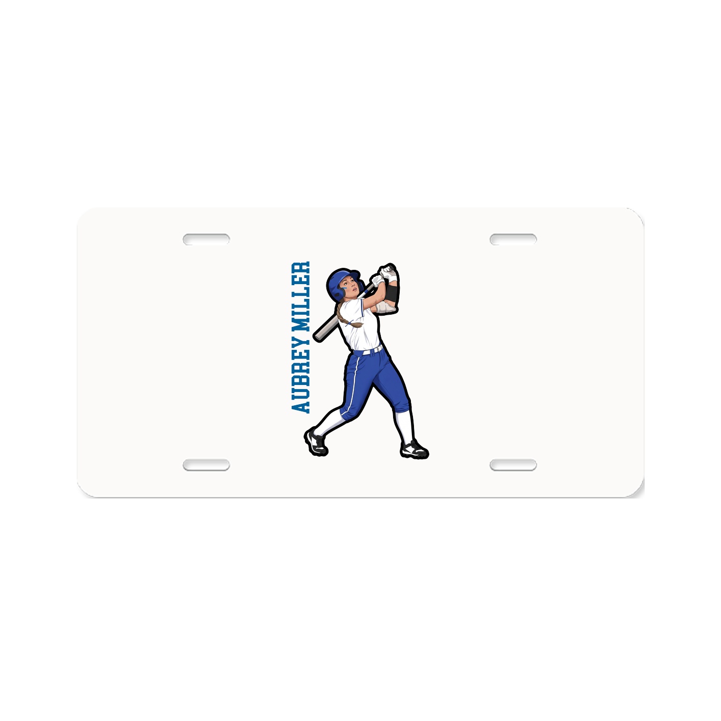 License Plate — Name Vertical in Classic
