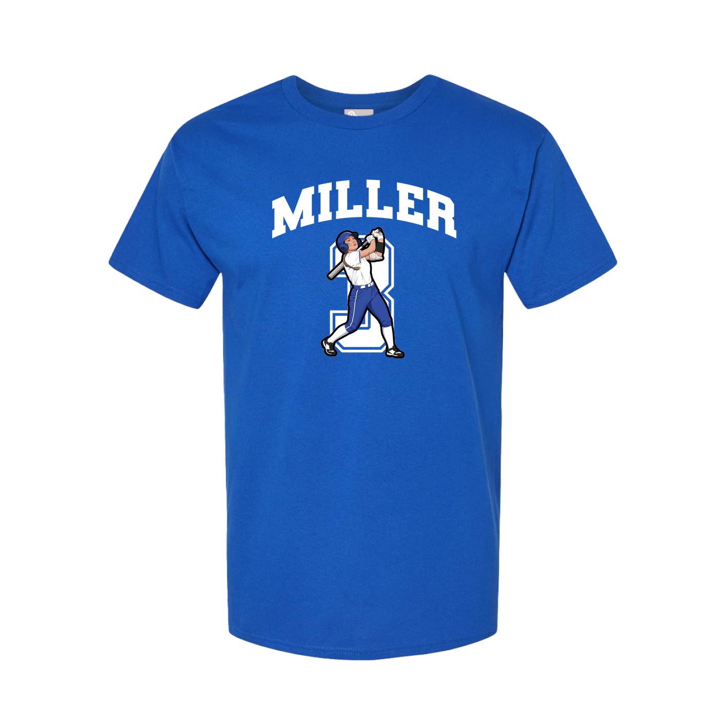 Youth Tee — Number in Royal
