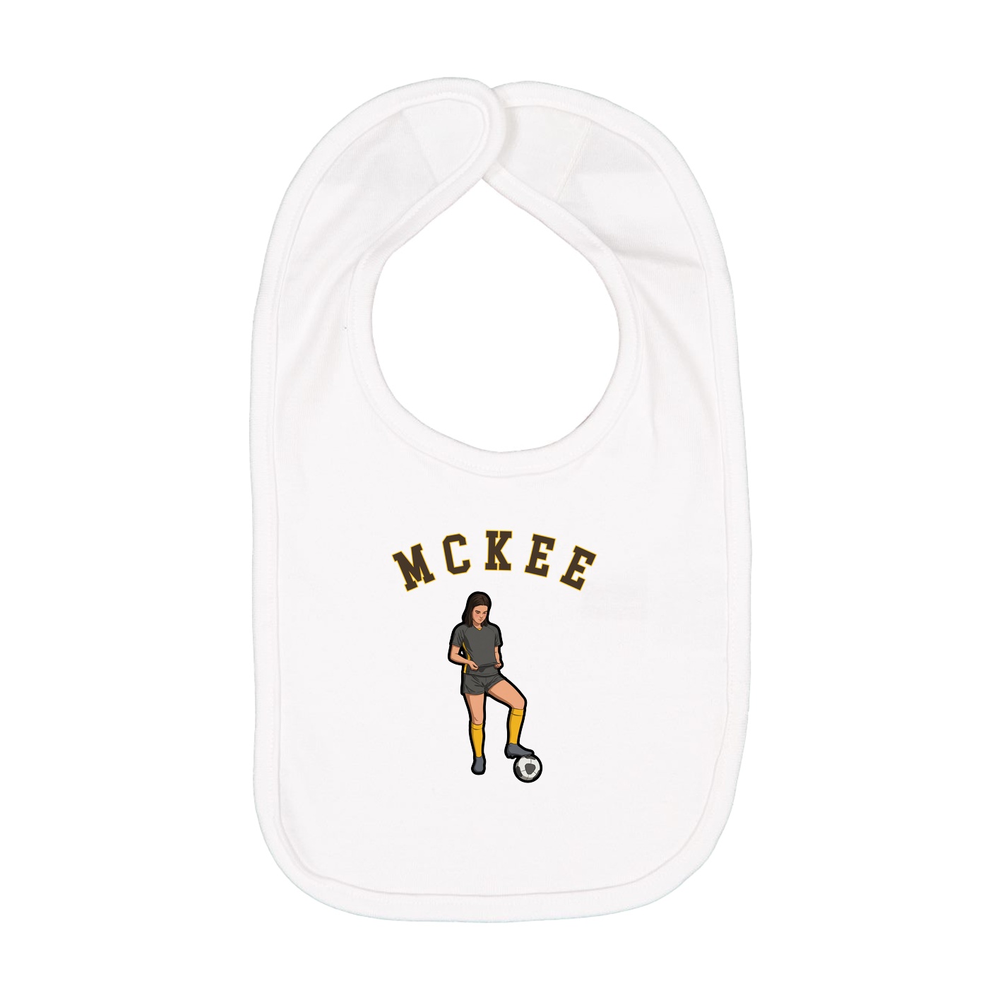 Infant Bib — Shirsey Arch in White