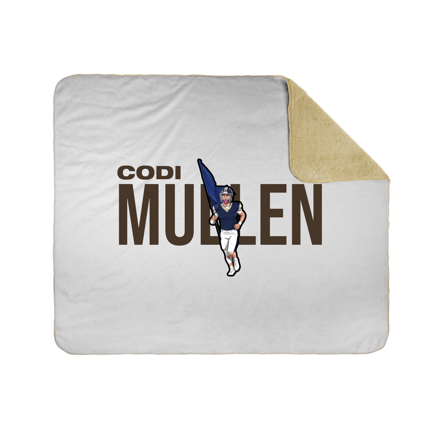 Throw Blanket — Player Name in White