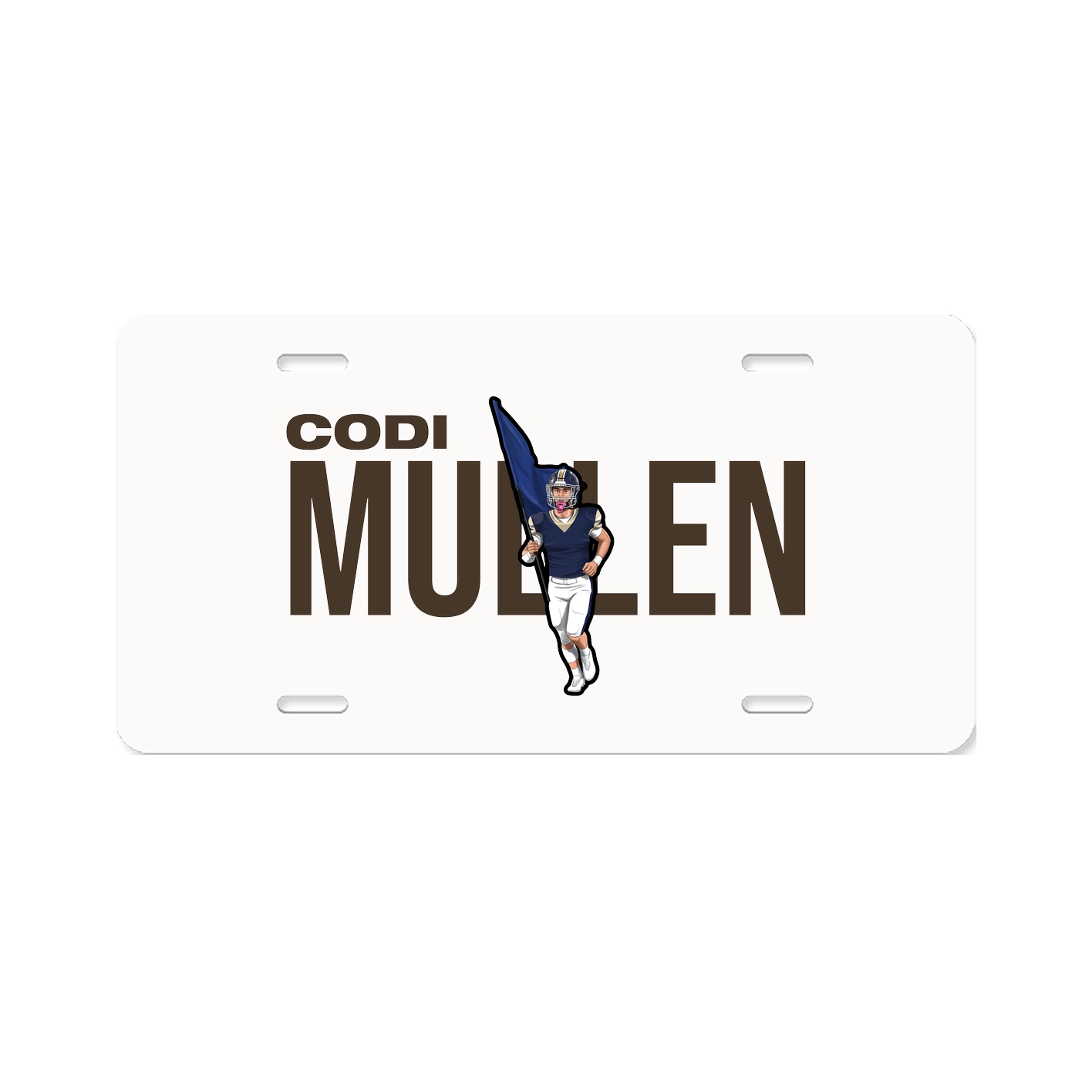 License Plate — Player Name in Classic