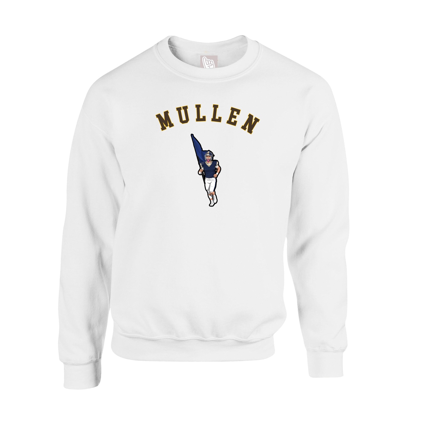 Fleece Crew — Shirsey Arch in White