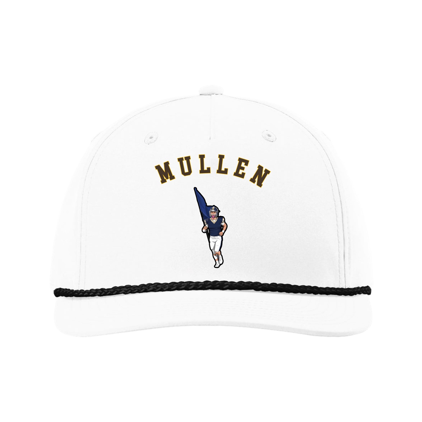 Five-Panel Classic Rope Cap — Shirsey Arch in White
