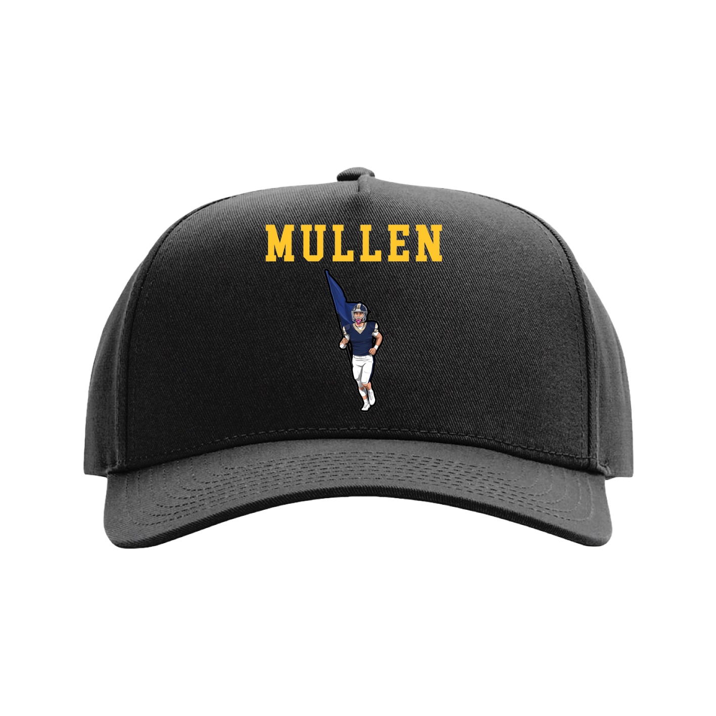 Full Fabric Five-Panel Champ Cap — Shirsey in Black