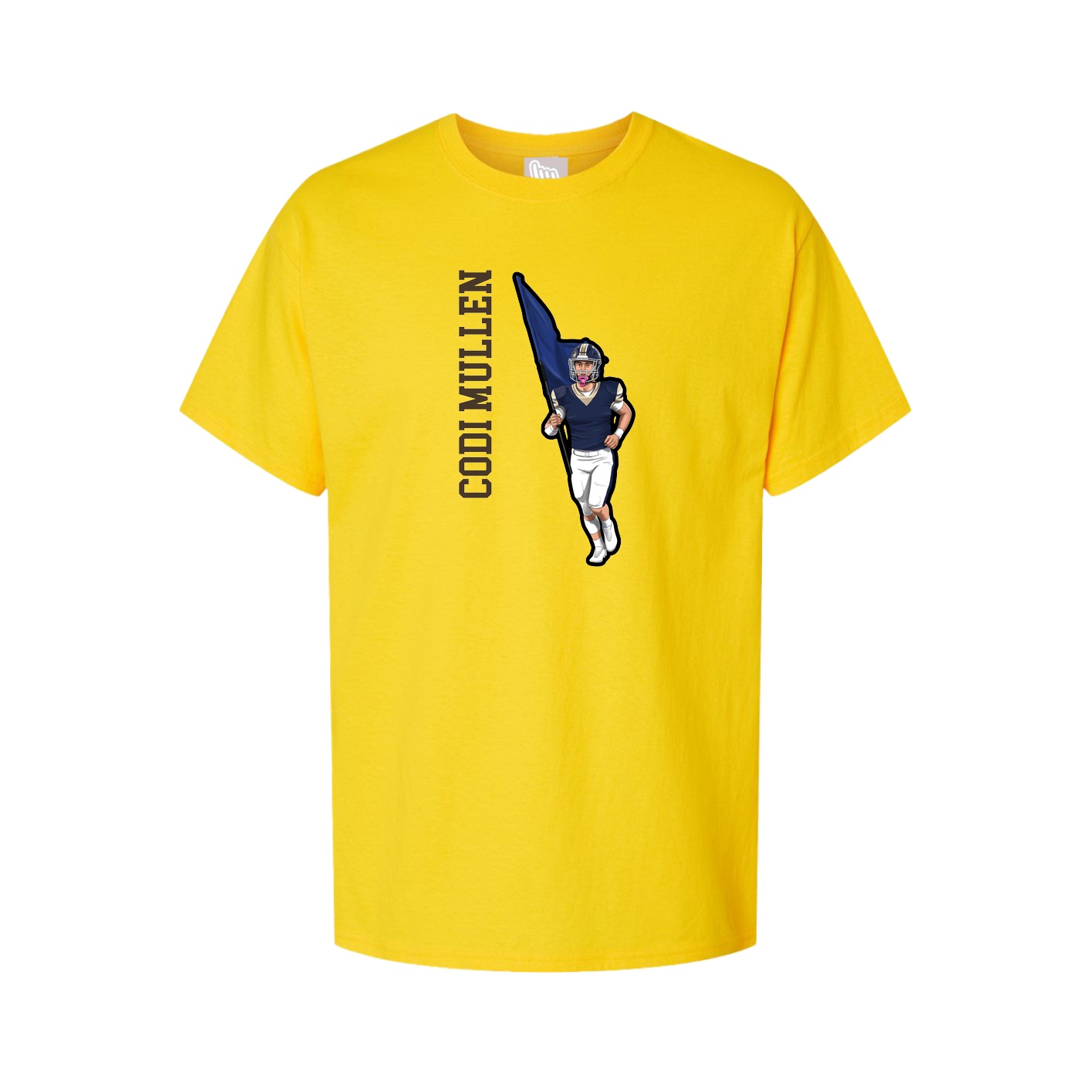 Tee — Name Vertical in Gold