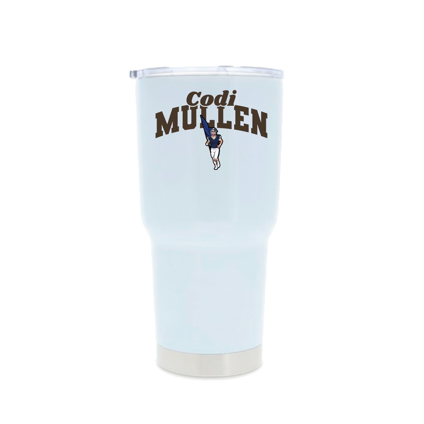 30oz Stainless Steel Tumbler — Signature Arch in White