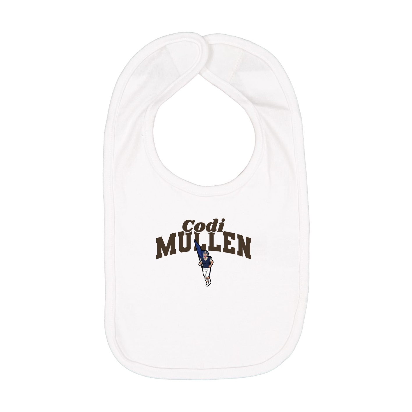 Infant Bib — Signature Arch in White