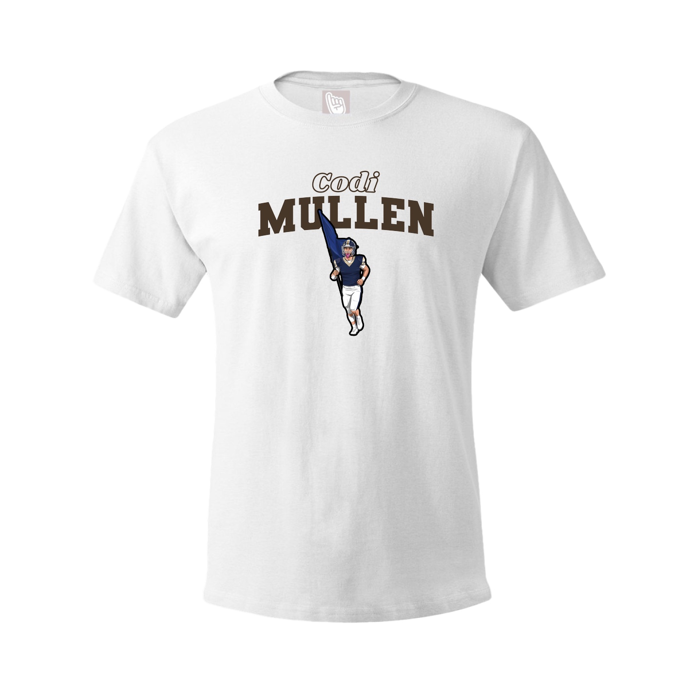 Youth Tee — Name Arch in White