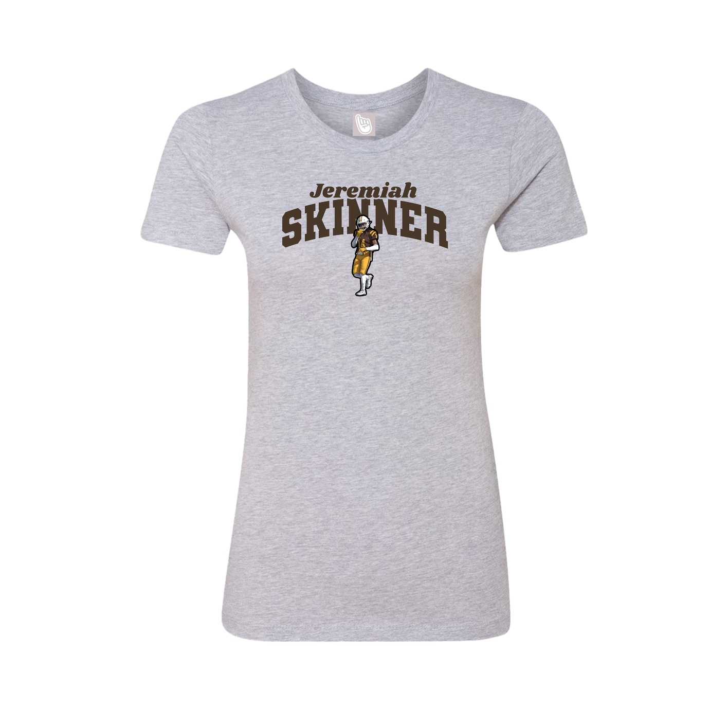 Fitted Women's Tee — Signature Arch in Grey