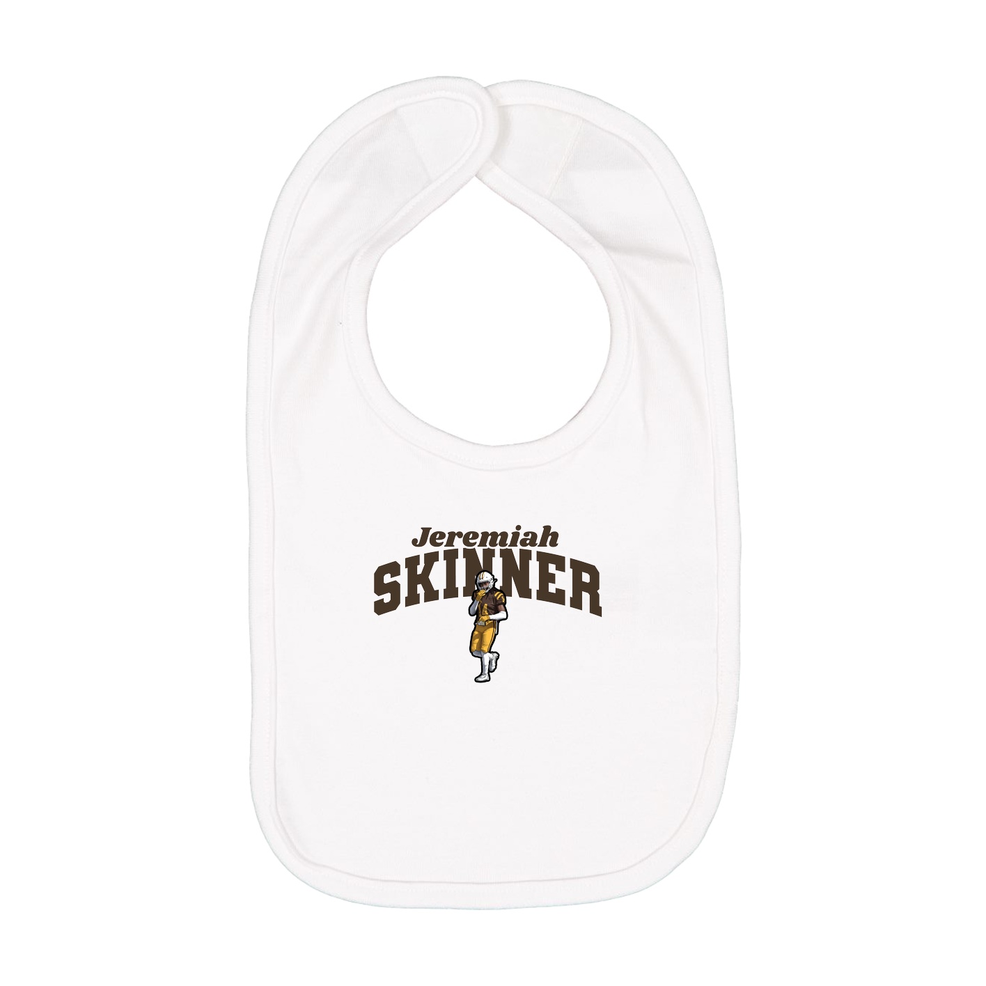 Infant Bib — Signature Arch in White