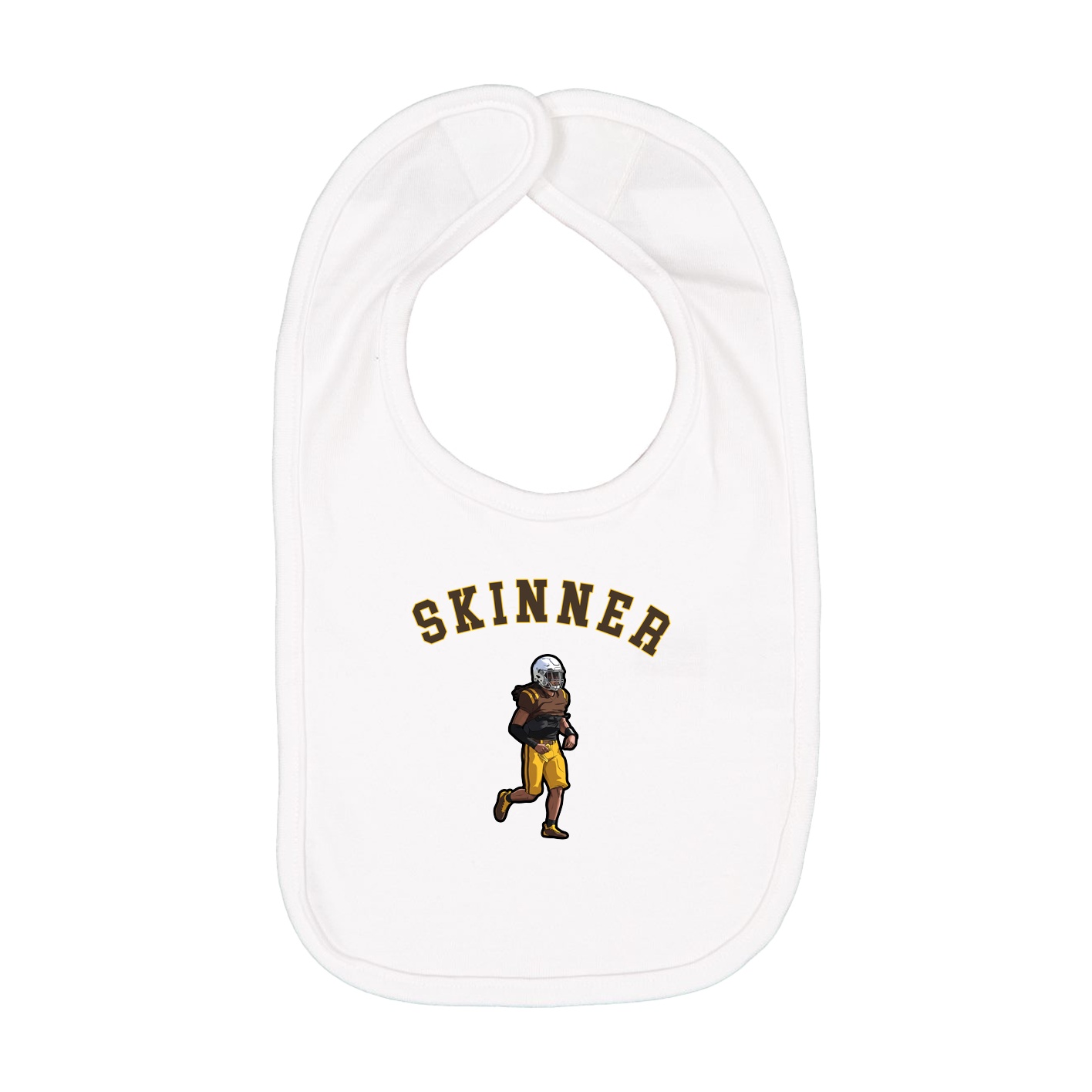 Infant Bib — Shirsey Arch in White