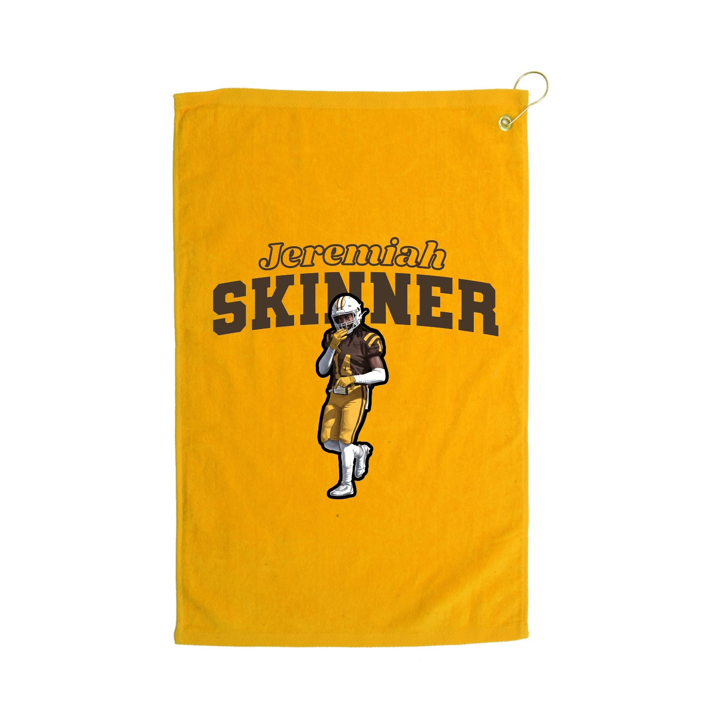 Golf Towel — Name Arch in Gold
