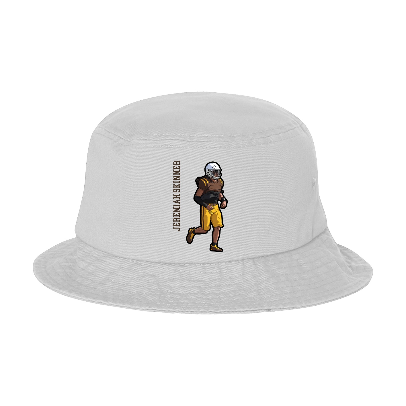 Bucket Cap — Name Vertical in White