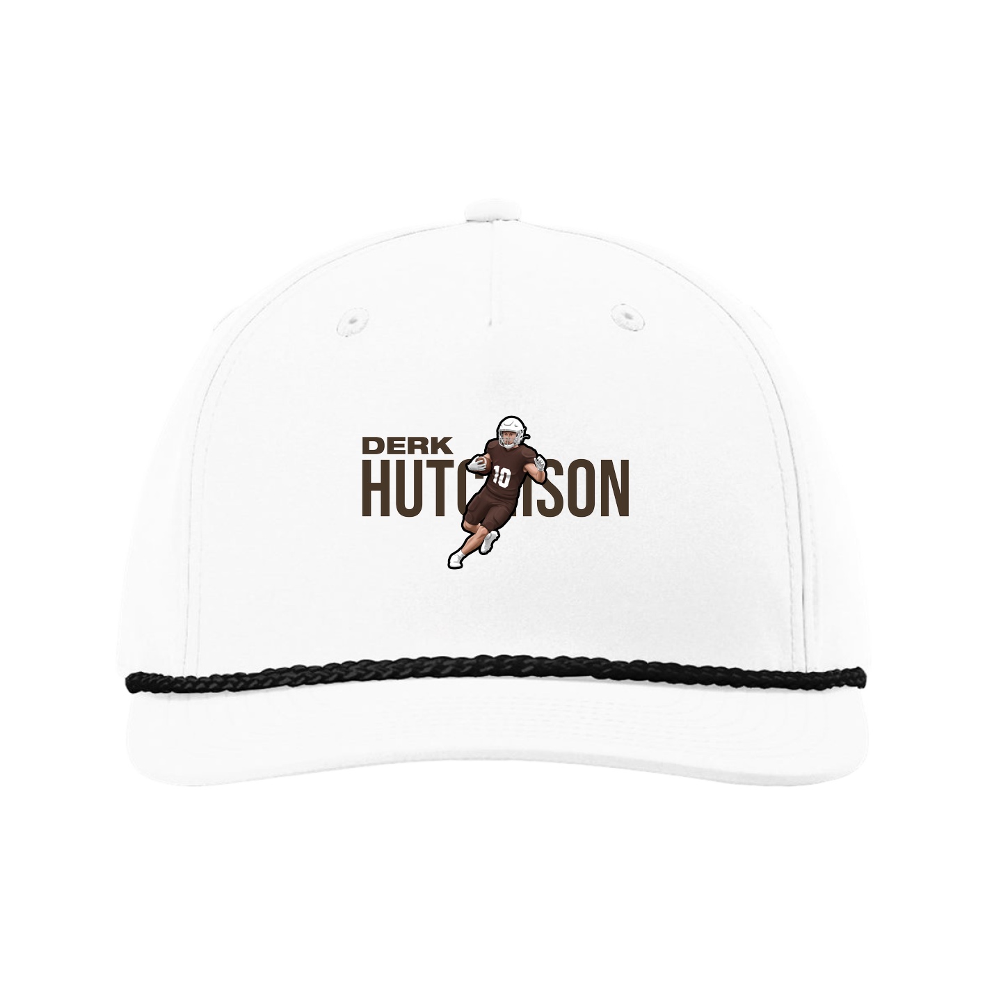 Five-Panel Classic Rope Cap — Player Name in White
