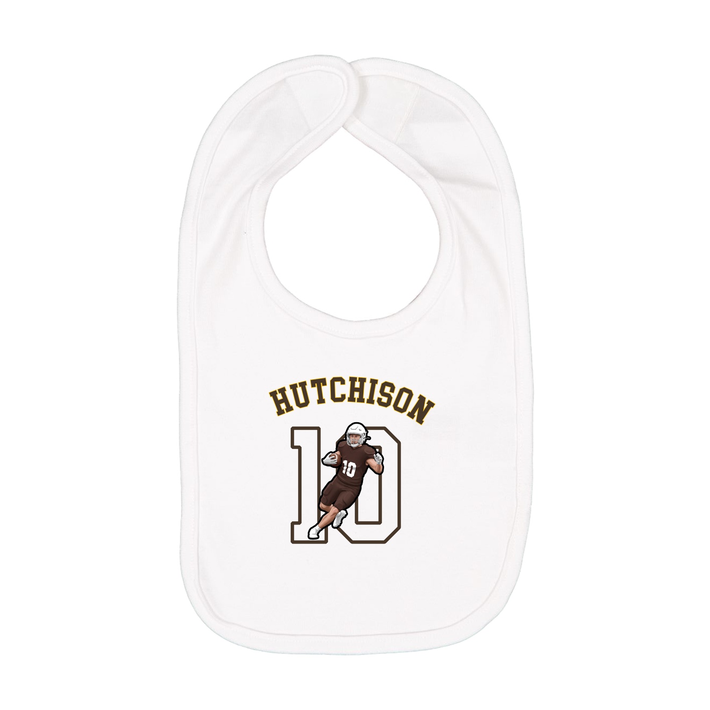Infant Bib — Shirsey Arch in White