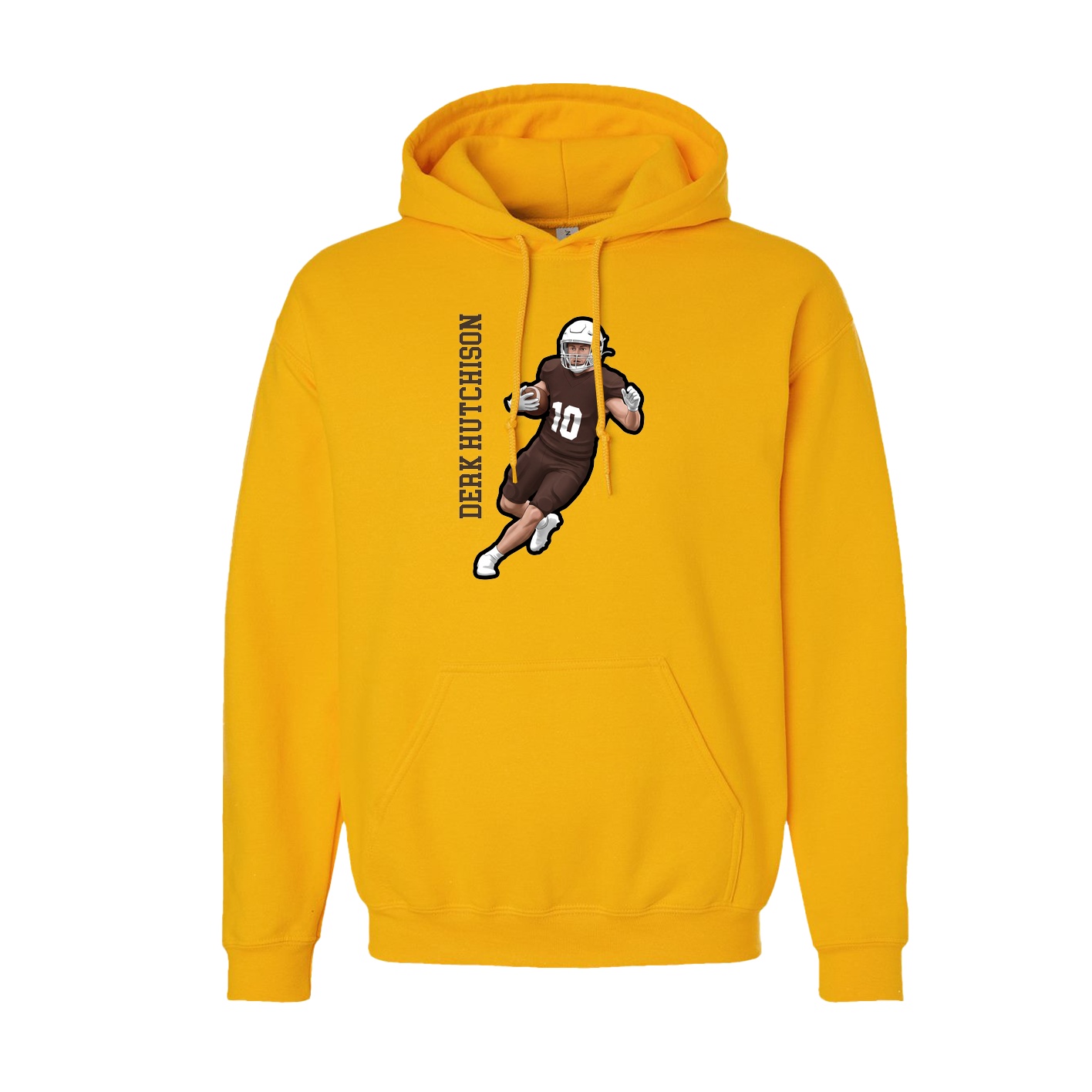 Hoodie — Name Vertical in Gold
