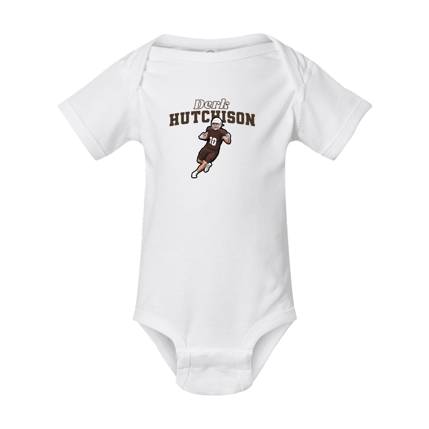Baby Onesie — Name Arch in White