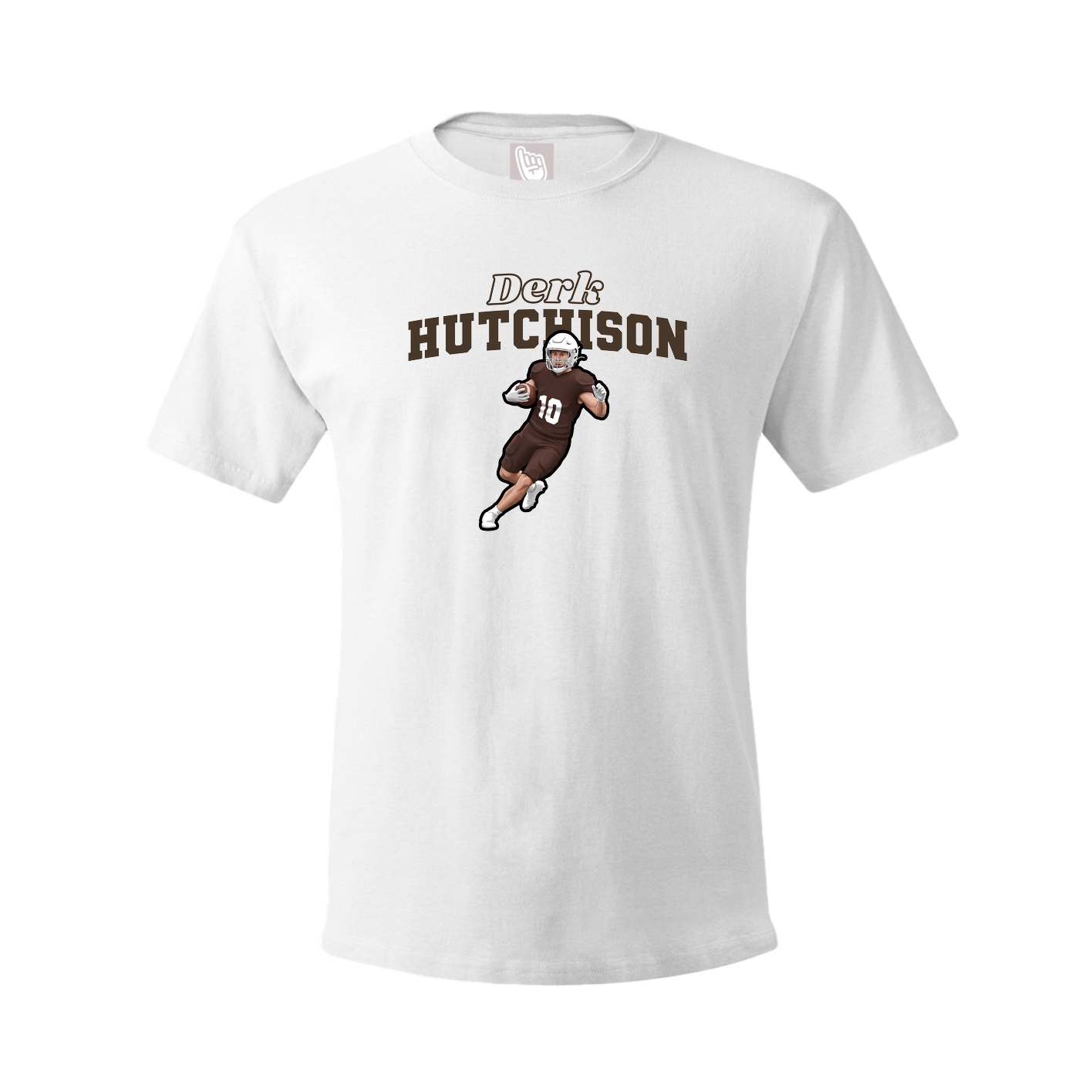 Youth Tee — Name Arch in White