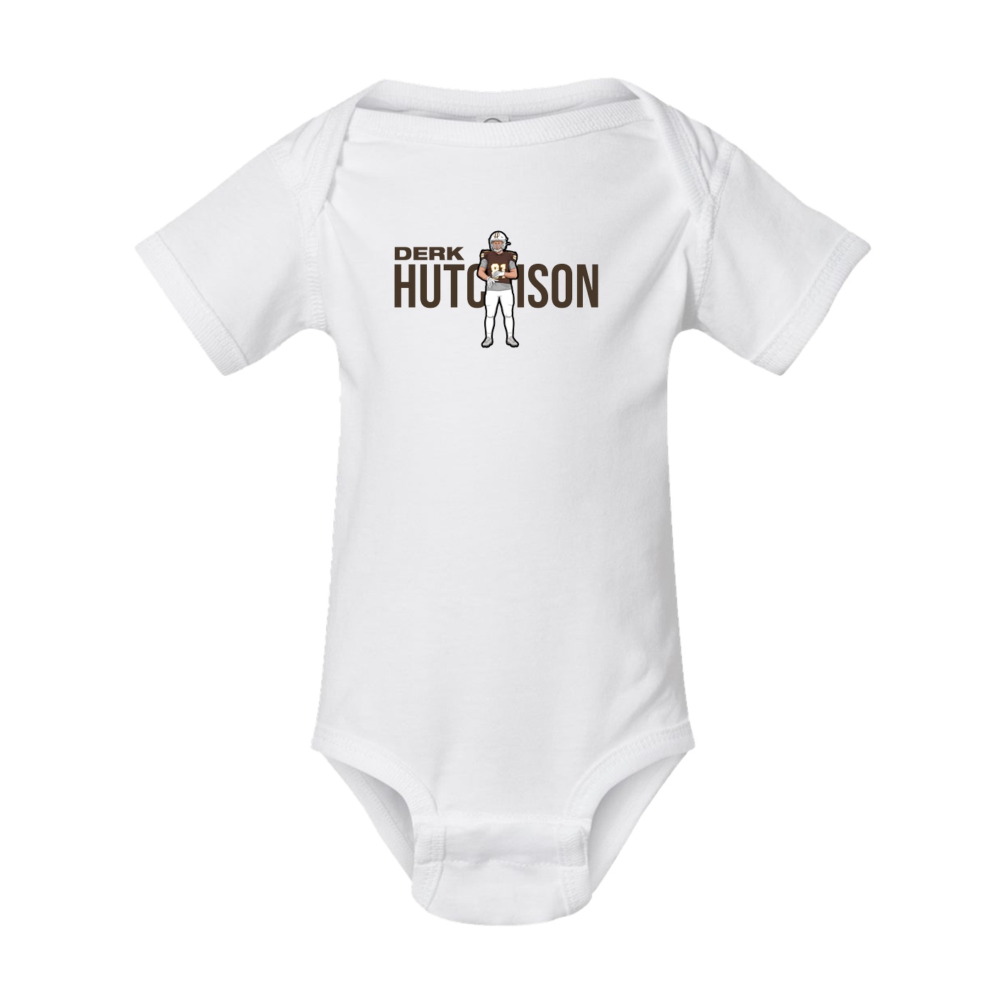 Baby Onesie — Player Name in White